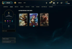 Conta platina 4 com 31 Champs e 3 Skins + 8 Fragmentos - League of Legends LOL