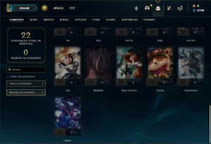 Conta platina 4 com 31 Champs e 3 Skins + 8 Fragmentos - League of Legends LOL
