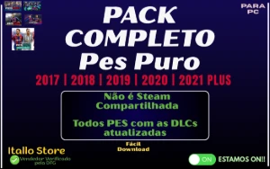 Pack PES 2017 até 2021 PURO para PC COMPLETO