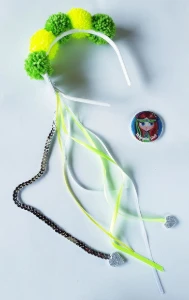 Tiara Coroa Pompom Brasil - Artesanato e Personalizados