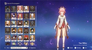 PS5/PS4 CONTA GENSHIN IMPACT RANK 59 COM 16 PERSONAGENS 5 *