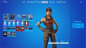 CONTA FORTNITE RENEGADE RAIDER E CAVALEIRO NEGRO