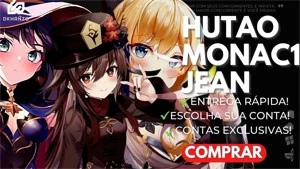 Genshin Impact conta hutao+monaC1+jean AR10 Servidor: NA