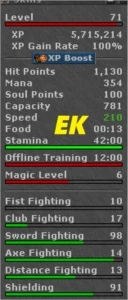 Tibia Char ED 345 (+ MS, RP e EK)
