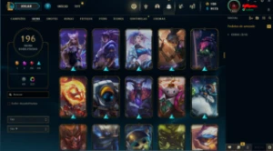 Contal Lol Lvl 405, 196 Skins, Gold 2 Flex - Full Acesso - League of Legends