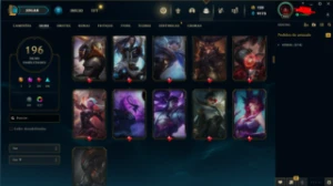 Contal Lol Lvl 405, 196 Skins, Gold 2 Flex - Full Acesso - League of Legends