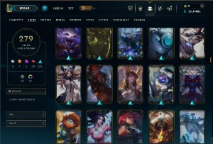 Ferro 1 com TODOS os champs e 279 Skins + 4 Ultimates - League of Legends LOL