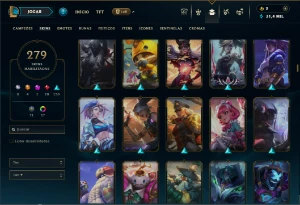 Ferro 1 com TODOS os champs e 279 Skins + 4 Ultimates - League of Legends LOL