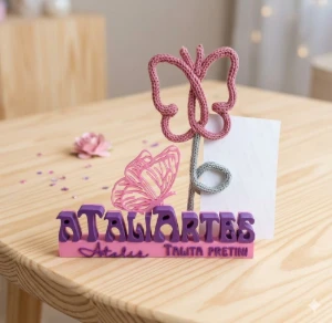 Centro de Mesa Porta Retrato Borboleta I Tricotin - Artesanato e Personalizados