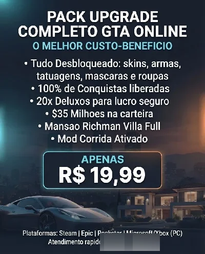 Pack Upgrade Completo Gta Online