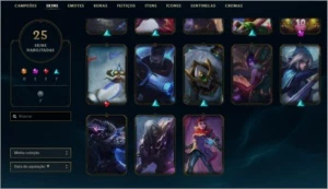 Conta Gold 2 com $150 em skins - League of Legends LOL