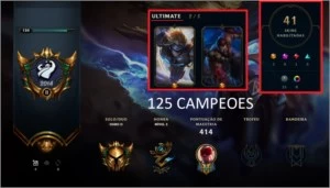 CONTA LOL LEAGUE OF LEGENDS | GOLD 2| 125 CAMPEOES 41 SKINS