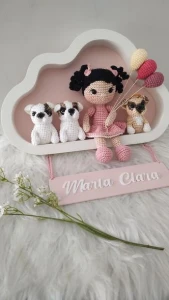 Enfeite de Porta Maternidade Menina - Artesanato e Personalizados