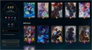 Conta LoL Platina - 449 skins - League of Legends