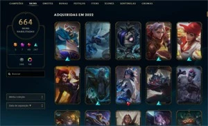 Conta League of Legends - Todos Champs - 553 skins LOL