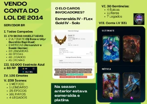 Conta do LOL (179 SKINS) - League of Legends