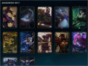 Conta Ouro 3 54 Campeões nivel 64  Riven Emissaria e mais. - League of Legends LOL