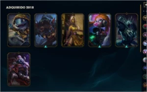 Conta Ouro 3 54 Campeões nivel 64  Riven Emissaria e mais. - League of Legends LOL