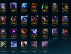 Conta Ouro 3 54 Campeões nivel 64  Riven Emissaria e mais. - League of Legends LOL