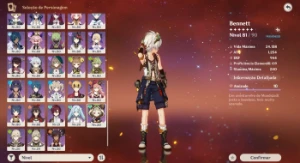 ✨ Conta Ar59 com 18 Personagens 5* + 9 Armas 5* ✨ - Genshin Impact
