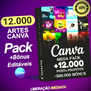 +20 mil artes prontas Pack Canva Premium 2024 - Others