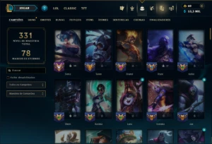 Unranked com 105 Champs e 144 Skins ( SUP / ADC ) - League of Legends LOL