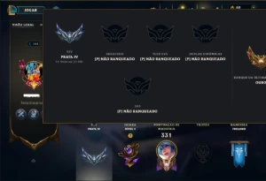Unranked com 105 Champs e 144 Skins ( SUP / ADC ) - League of Legends LOL