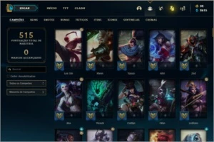 CONTA PLATINA 224 SKINS FULL CHAMPS - League of Legends LOL