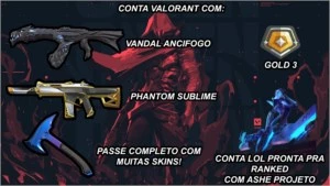 CONTA VALORANT DESDE O BETA - OURO 3 - COM SKINS