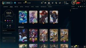 CONTA LOL LEAGUE OF LEGENDS 560 SKINS