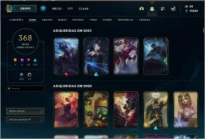 Conta de lol com Ryze triunfante 368 skins - League of Legends