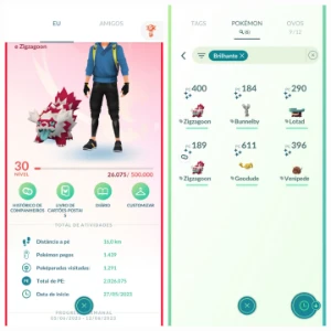 Conta Pokemon GO Nível 30 - Lendários,Mítico,Zorua e mais - Pokémon