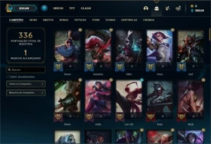 Conta prata 1 com 100 Champs e 62 Skins + 30k de EA - League of Legends LOL