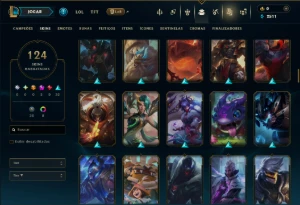 Unranked com TODOS os Champs e 124 Skins ( ADC / SUP / JG ) - League of Legends LOL