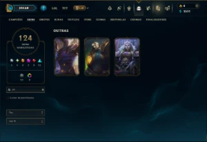 Unranked com TODOS os Champs e 124 Skins ( ADC / SUP / JG ) - League of Legends LOL