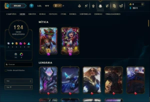 Unranked com TODOS os Champs e 124 Skins ( ADC / SUP / JG ) - League of Legends LOL
