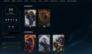 Conta League of Legends Full Acesso - 153 Champs e 88 Skins LOL