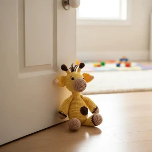 Girafinha Peso de Porta em Amigurumi - Artesanato e Personalizados