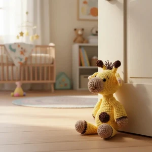 Girafinha Peso de Porta em Amigurumi - Artesanato e Personalizados