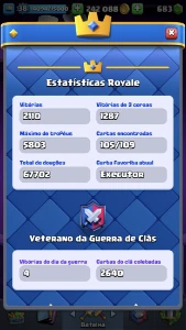 Conta Clash royale nível 38