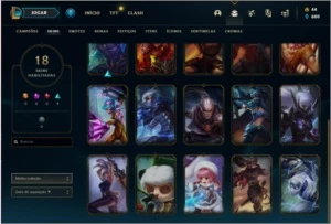 Conta prata 1 com 18 skins e 57 champs - League of Legends LOL