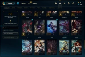 Conta prata 1 com 18 skins e 57 champs - League of Legends LOL