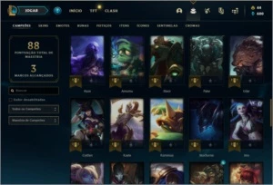 Conta prata 1 com 18 skins e 57 champs - League of Legends LOL