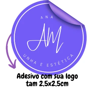 Mini Adesivos Personalizados com Logotipo 2,5 cm