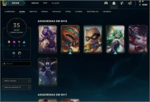 conta league of legends platina 4 LOL