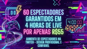 Twitch Viewers Online - 4 HORAS - BARATO - Redes Sociais