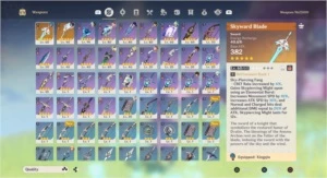 Zhongli+Raiden+Hutao+2 armas T5 AR51 - Genshin Impact