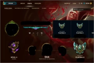 CONTA LEAGUE OF LEGENDS - PLAT 2 - 90 CHAMP - 12 SKINS LOL