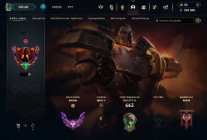 Conta Mestre 69% WR|MMR Challenger/GM | 256 Skins | 221K E.A - League of Legends LOL