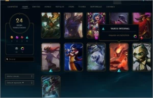 Conta Lol plat IV lvl 100 66% de winrate 64 champ 24 skin s6 - League of Legends: Wild Rift LOL WR